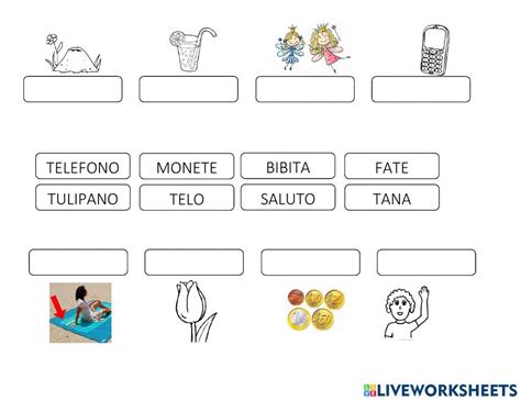 Parole Bisillabe E Trisillabe Piane Interactive Worksheet Parole