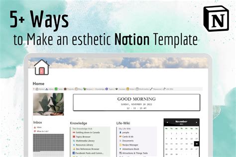 5 Ways To Make An Aesthetic Notion Template Shorouk S Blog