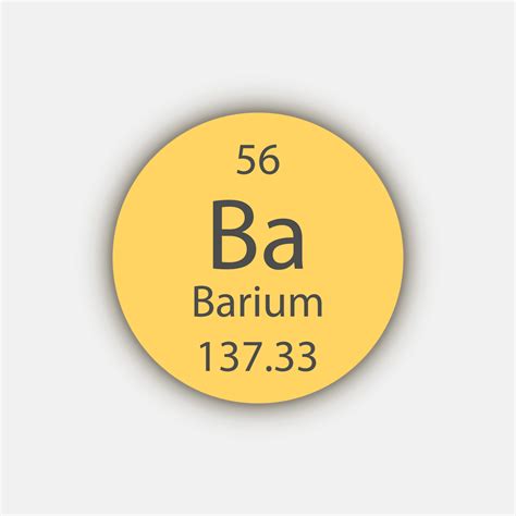 Barium symbol. Chemical element of the periodic table. Vector ...