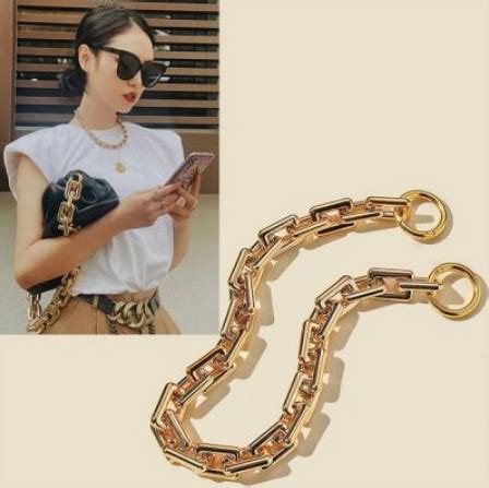 Gjngjngg Adjustable Luxury Gold Crossbody Chain Replaceable Buckles