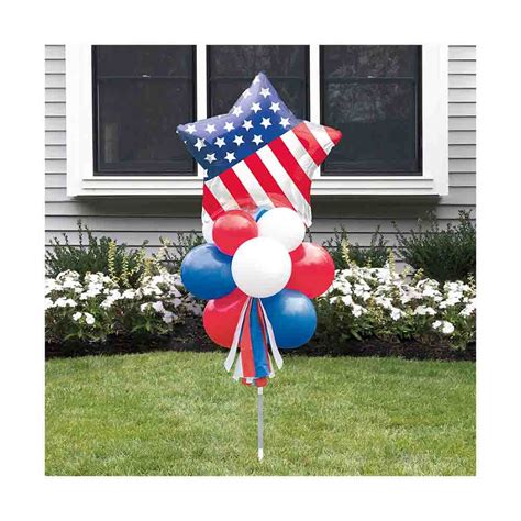 Foil Star Latex Balloon Patriotic Yard Sign Kit