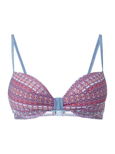 Esprit Bikini Oberteil Mit Allover Muster Blau Online Kaufen