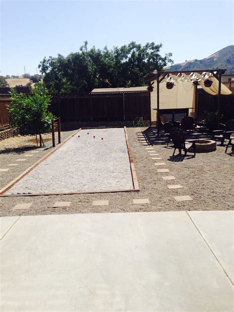 My bocce ball court | Backyard, Bocce ball court, Cottage renovation