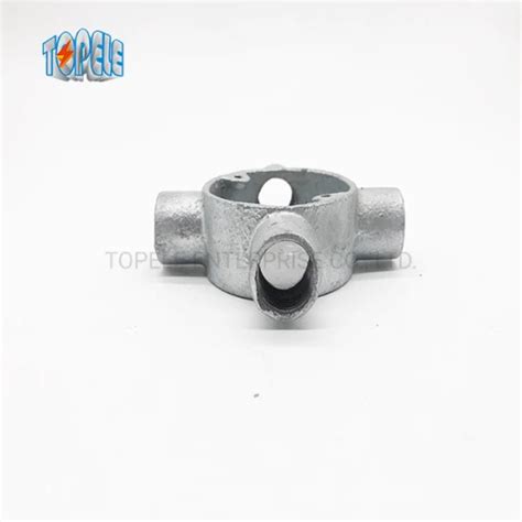 Gi Conduit Fittings Circular Malleable Iron Cross Four Way Intersection