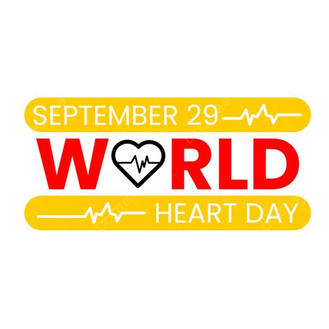 World Heart Day Text Logo Design Image, World Heart Day, World Heart ...