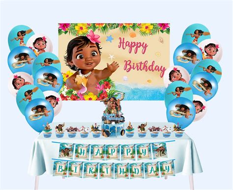 Buy Moana Birthday Party Supplies Pcs Moana Birthday Party