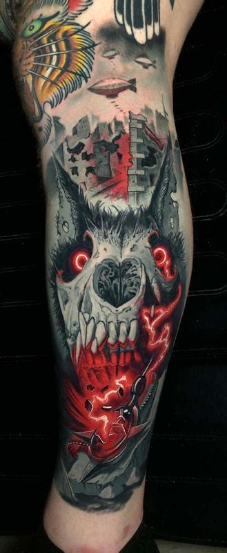 Wolf Skull Face by Sean Foy: TattooNOW