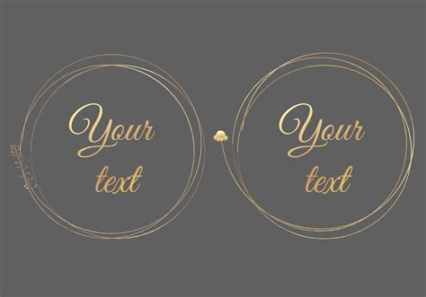 Premium Vector Two Golden Frames On A Transparent Background