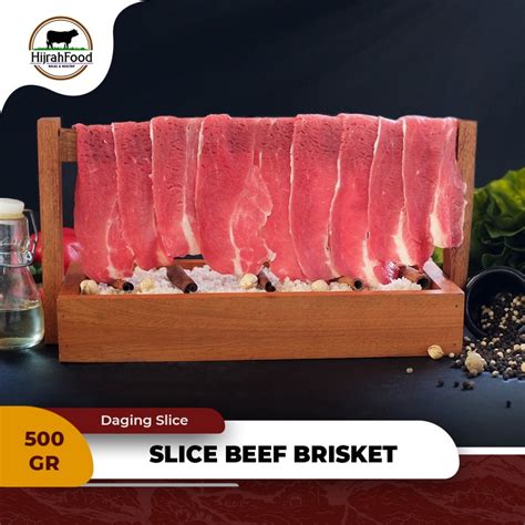 Jual Hijrahfood Slice Beef Brisket Less Fat Aus Daging Sukiyaki