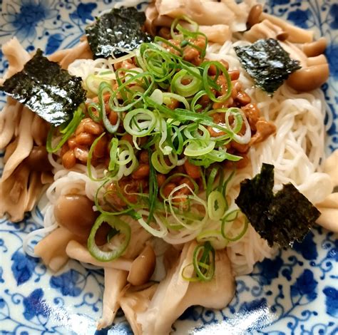 雪国まいたけで今日もうちかつ！きのこ納豆素麺でヘルシーに びいとのブログ