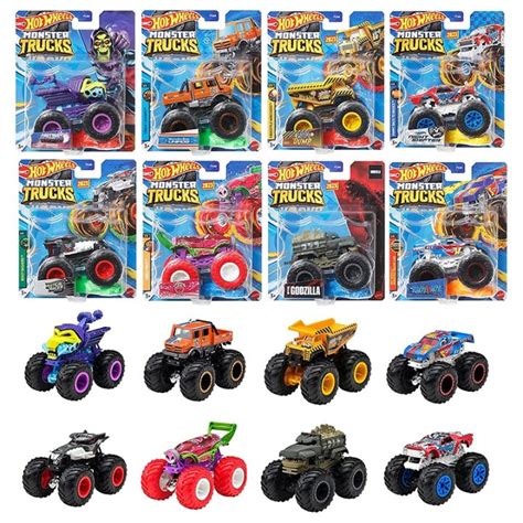 Genuine Hot Wheels Monster Truck Monster Truck Limited Luminous Bone Shaker Tiger Shark Car