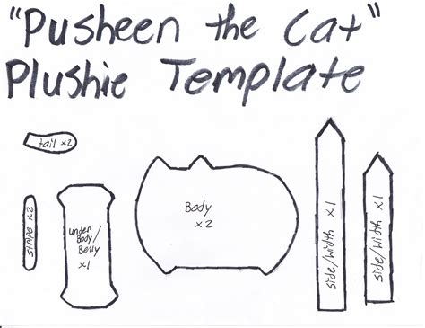 Pusheen Template Cat Template Pusheen Plush Pusheen Cat