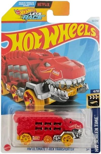 Amazon Hot Wheels T Rex Transporter Red Hw Screen Time Toys Games