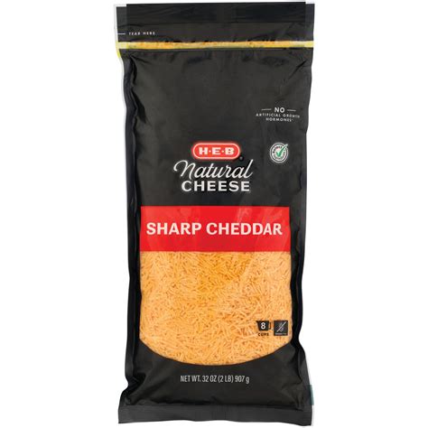 H E B Sharp Cheddar Shredded Cheese Shop Cheese At H E B