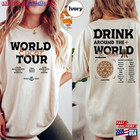 Epcot Drink Around The World Tour Shirt Center Sweatshirt