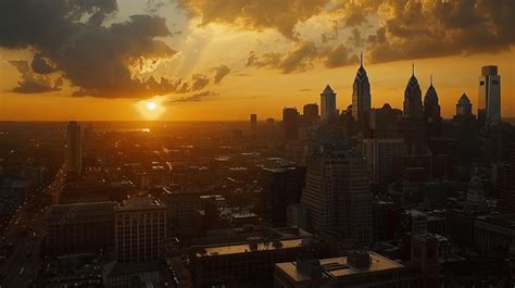 Downtown Skyline Of Philadelphia Pennsylvania Usa Background ...