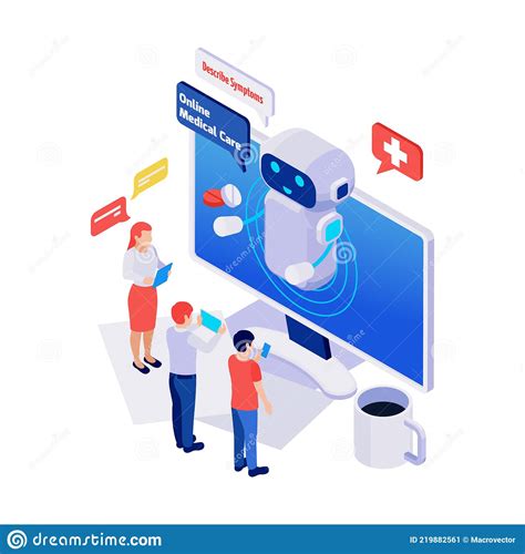 Chatbot Isometric Icon Stock Vector Illustration Of Chatbot 219882561