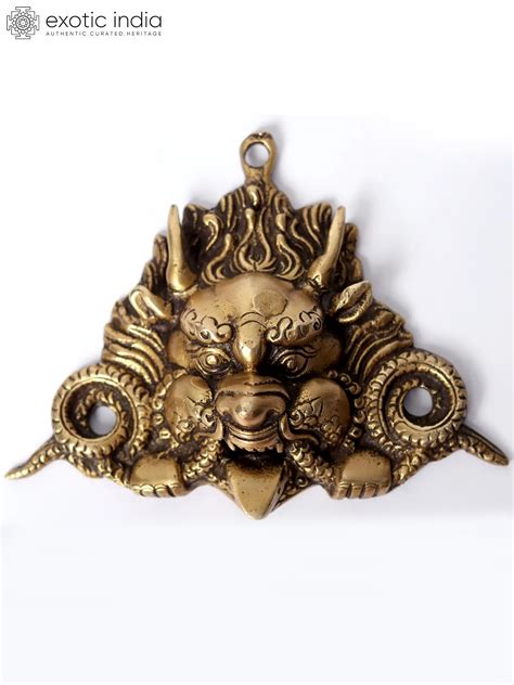 6 Brass Kirtimukha Wall Hanging Mask Exotic India Art