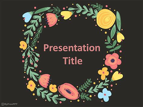 Free Floral Frame PowerPoint Template - Download Free PowerPoint PPT