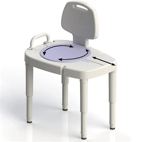 Rotate & Slide Tub Transfer Bench adjustable seat for travel