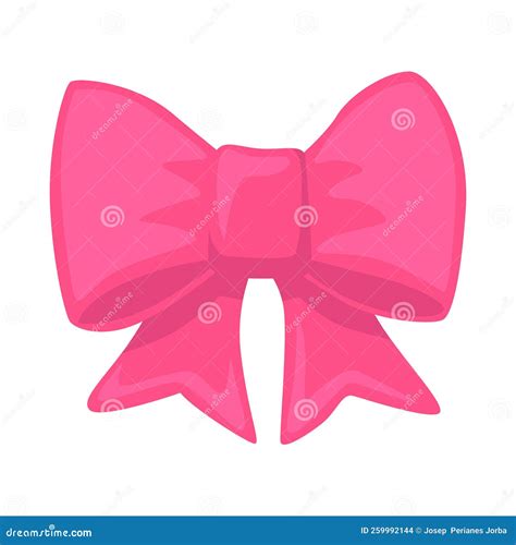 Ribbon Sign Emoji Icon Illustration. Pink Bow Vector Symbol Emoticon ...