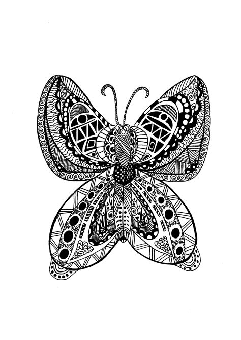 Zentangle Color Butterfly