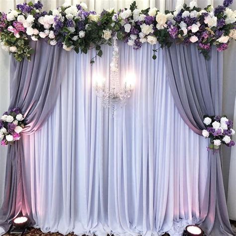 White Ceiling Drape for Wedding 5ft x 30ft Chiffon Arch Sheer Backdrop ...