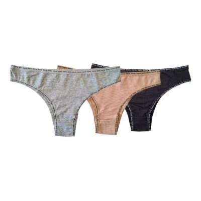 MPROPIA Pack 3 Calzón Algodón Tanga Bikini Mujer Liso 6 falabella