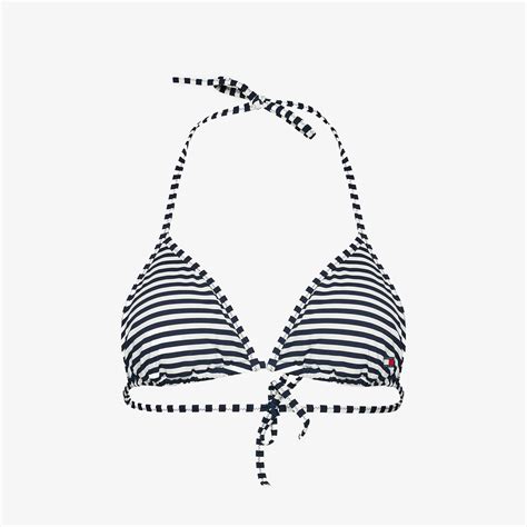 Tommy Jeans Triangle Print Kadın Mavi Bikini Üstü KADIN Mayo Bikini
