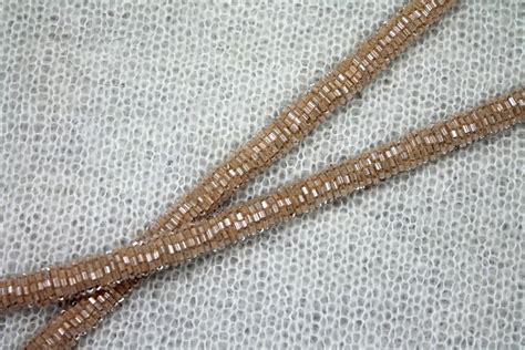 Beaded Strap Trim Nude Beaded Trimming Braid Decor Decoration Trim Glass Beads Bridal