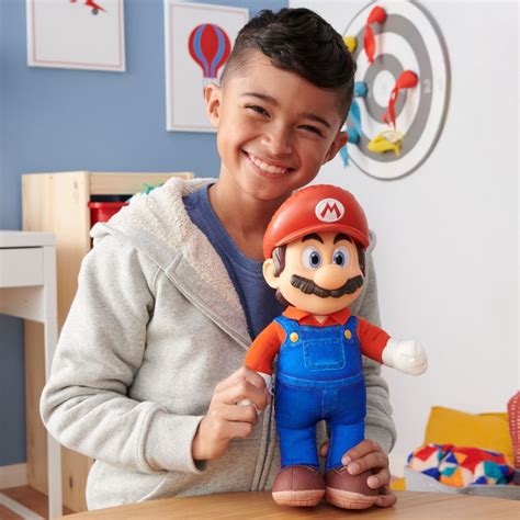 The Super Mario Bros. Movie 14-inch Posable Plush Mario, Hobbies & Toys, Toys & Games on Carousell