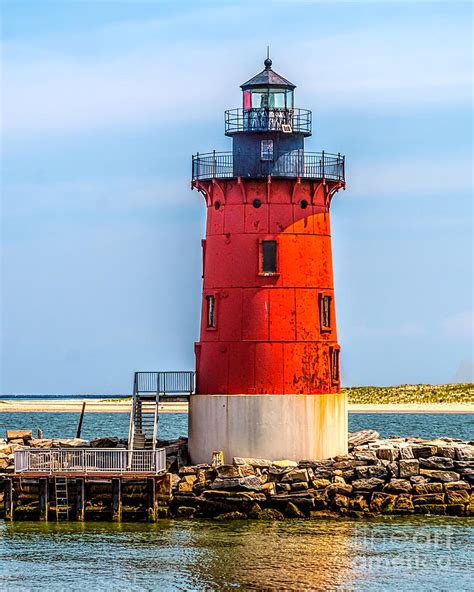 Lighthouse At The Delaware Breakwater Photograph By Nick Zelinsky