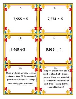 Long Division Scoot Game By Paula S Teaching Palace Tpt