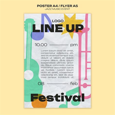 Free PSD | Music festival poster template