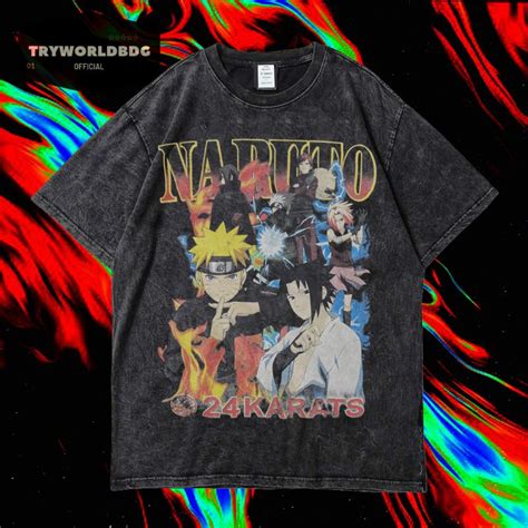 Jual Tryworldbdg Official Naruto Kaos Oversized Kaos Washed Stone