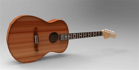 Acoustic Guitar Free 3d Model Obj Mb Fbx Free3d