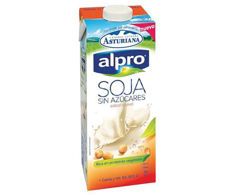 Alpro Asturiana Bebida De Soja De Sabor Suave Y Sin Azúcares Añadidos 1 L