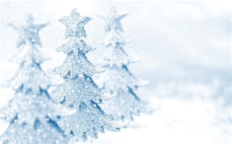 Download Silver Christmas Tree Snow Background | Wallpapers.com