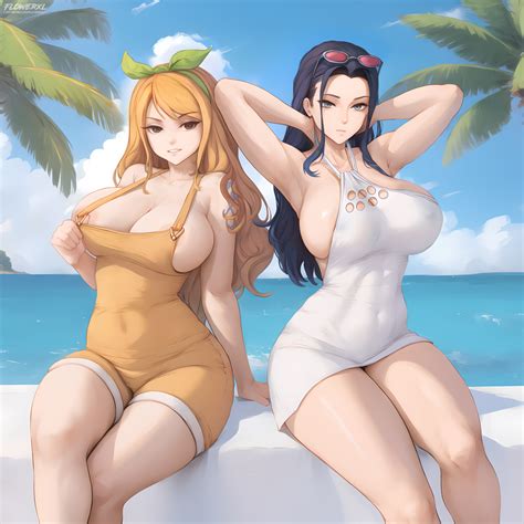 Nami And Robin Flowerxl One Piece Hentai Arena