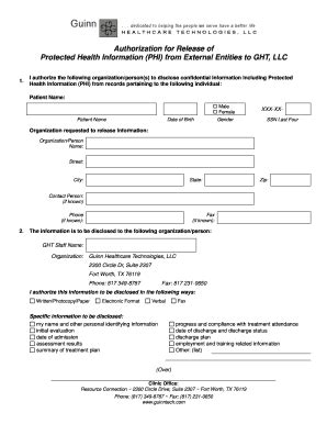 Fillable Online Protected Health Information Phi From External