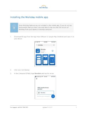 Fillable Online Installing The Workday Mobile App Fax Email Print