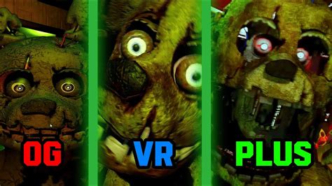 Fnaf 3 Vs Fnaf 3 Vr Vs Fnaf 3 Plus Youtube