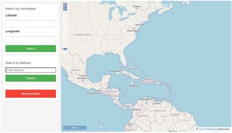 GPS coordinates on the map, latitude and longitude, find address