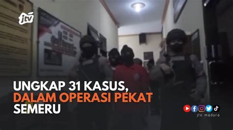 Operasi Pekat Semeru Polres Sampang Ungkap Kasus Dan Amankan