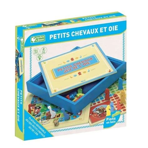 Jeux Des Petits Chevaux Et Oie Avec Coffret Bois Jeujura Bcd