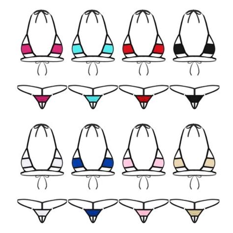 Femme Micro Bikini Sexy Maillots De Bain Mini Soutien Gorge Avec G