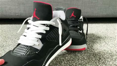 Jordan 4 Bred White Laces Youtube