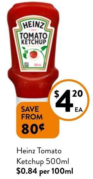 Heinz Tomato Ketchup Ml Offer At Foodworks