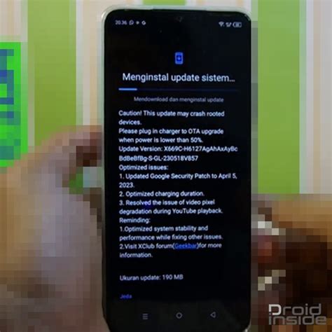Cara Update Sistem Ke Versi Terbaru HP Infinix Hot 30i DROIDINSIDE