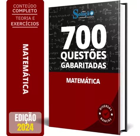 Caderno De Questões Gabaritadas Matemática Frete Grátis